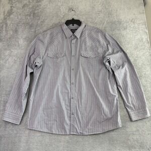 Gibson Trading Company Mens XXL Western‎ Shirt Striped Long Sleeve Pearl Snaps